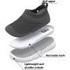 imageJOINFREE Toddler Boys Girls Sneaker Slip On Shoes Kids Lightweight Breathable Walking ShoesA Dark Grey