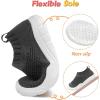 imageJOINFREE Toddler Boys Girls Sneaker Slip On Shoes Kids Lightweight Breathable Walking ShoesA Dark Grey