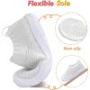 imageJOINFREE Toddler Boys Girls Sneaker Slip On Shoes Kids Lightweight Breathable Walking ShoesBeige White
