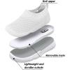 imageJOINFREE Toddler Boys Girls Sneaker Slip On Shoes Kids Lightweight Breathable Walking ShoesBeige White