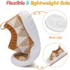 imageJOINFREE Toddler Boys Girls Sneaker Slip On Shoes Kids Lightweight Breathable Walking ShoesBeigebrown