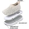 imageJOINFREE Toddler Boys Girls Sneaker Slip On Shoes Kids Lightweight Breathable Walking ShoesBeigedotgrey