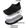 imageJOINFREE Toddler Boys Girls Sneaker Slip On Shoes Kids Lightweight Breathable Walking ShoesBlack Pure