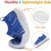 imageJOINFREE Toddler Boys Girls Sneaker Slip On Shoes Kids Lightweight Breathable Walking ShoesBright Blue