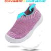 imageJOINFREE Toddler Boys Girls Sneaker Slip On Shoes Kids Lightweight Breathable Walking ShoesCamo Darkpurple