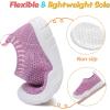 imageJOINFREE Toddler Boys Girls Sneaker Slip On Shoes Kids Lightweight Breathable Walking ShoesCamo Darkpurple