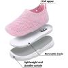 imageJOINFREE Toddler Boys Girls Sneaker Slip On Shoes Kids Lightweight Breathable Walking ShoesColorful Pink