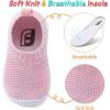 imageJOINFREE Toddler Boys Girls Sneaker Slip On Shoes Kids Lightweight Breathable Walking ShoesColorful Pink