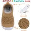 imageJOINFREE Toddler Boys Girls Sneaker Slip On Shoes Kids Lightweight Breathable Walking ShoesDark Brown