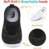 imageJOINFREE Toddler Boys Girls Sneaker Slip On Shoes Kids Lightweight Breathable Walking ShoesDark Grey