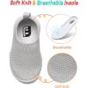 imageJOINFREE Toddler Boys Girls Sneaker Slip On Shoes Kids Lightweight Breathable Walking ShoesGrey