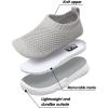imageJOINFREE Toddler Boys Girls Sneaker Slip On Shoes Kids Lightweight Breathable Walking ShoesGrey