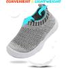 imageJOINFREE Toddler Boys Girls Sneaker Slip On Shoes Kids Lightweight Breathable Walking ShoesHslightgrey