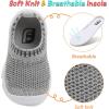 imageJOINFREE Toddler Boys Girls Sneaker Slip On Shoes Kids Lightweight Breathable Walking ShoesHslightgrey