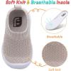 imageJOINFREE Toddler Boys Girls Sneaker Slip On Shoes Kids Lightweight Breathable Walking ShoesKhaki