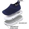 imageJOINFREE Toddler Boys Girls Sneaker Slip On Shoes Kids Lightweight Breathable Walking ShoesNavy Blue