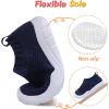 imageJOINFREE Toddler Boys Girls Sneaker Slip On Shoes Kids Lightweight Breathable Walking ShoesNavy Blue