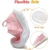 imageJOINFREE Toddler Boys Girls Sneaker Slip On Shoes Kids Lightweight Breathable Walking ShoesPink