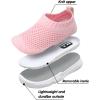 imageJOINFREE Toddler Boys Girls Sneaker Slip On Shoes Kids Lightweight Breathable Walking ShoesPink