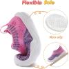 imageJOINFREE Toddler Boys Girls Sneaker Slip On Shoes Kids Lightweight Breathable Walking ShoesPink Purple