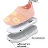 imageJOINFREE Toddler Boys Girls Sneaker Slip On Shoes Kids Lightweight Breathable Walking ShoesPinkflower