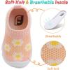 imageJOINFREE Toddler Boys Girls Sneaker Slip On Shoes Kids Lightweight Breathable Walking ShoesPinkflower