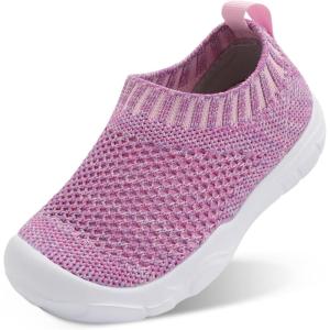 imageJOINFREE Toddler Boys Girls Sneaker Slip On Shoes Kids Lightweight Breathable Walking ShoesCamo Darkpurple