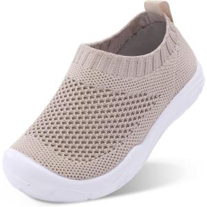 imageJOINFREE Toddler Boys Girls Sneaker Slip On Shoes Kids Lightweight Breathable Walking ShoesKhaki
