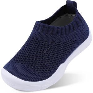 imageJOINFREE Toddler Boys Girls Sneaker Slip On Shoes Kids Lightweight Breathable Walking ShoesNavy Blue