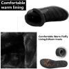 imageJOINFREE Winter Snow Boots for Women Men AntiSkid House Shoes Ankle Boots Indoor OutdoorMiddle Black