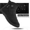 imageJOINFREE Winter Snow Boots for Women Men AntiSkid House Shoes Ankle Boots Indoor OutdoorMiddle Black