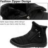 imageJOINFREE Winter Snow Boots for Women Men AntiSkid House Shoes Ankle Boots Indoor OutdoorMiddle Black