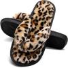 imageJOINFREE Womens Bedroom Slippers Comfort Four Season Classy Indoor Spa Slide ShoesABare Leopard