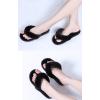 imageJOINFREE Womens Bedroom Slippers Comfort Four Season Classy Indoor Spa Slide ShoesABlack