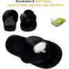 imageJOINFREE Womens Bedroom Slippers Comfort Four Season Classy Indoor Spa Slide ShoesABlack