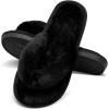 imageJOINFREE Womens Bedroom Slippers Comfort Four Season Classy Indoor Spa Slide ShoesABlack