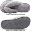 imageJOINFREE Womens Bedroom Slippers Comfort Four Season Classy Indoor Spa Slide ShoesADark Gray