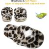 imageJOINFREE Womens Bedroom Slippers Comfort Four Season Classy Indoor Spa Slide ShoesALeopard White