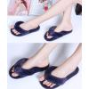 imageJOINFREE Womens Bedroom Slippers Comfort Four Season Classy Indoor Spa Slide ShoesANavy Blue