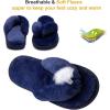 imageJOINFREE Womens Bedroom Slippers Comfort Four Season Classy Indoor Spa Slide ShoesANavy Blue