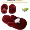 imageJOINFREE Womens Bedroom Slippers Comfort Four Season Classy Indoor Spa Slide ShoesBWine Red