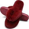 imageJOINFREE Womens Bedroom Slippers Comfort Four Season Classy Indoor Spa Slide ShoesBWine Red