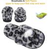 imageJOINFREE Womens Bedroom Slippers Comfort Four Season Classy Indoor Spa Slide ShoesBlue Leopard