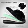 imageJOINFREE Womens Bedroom Slippers Comfort Four Season Classy Indoor Spa Slide ShoesCBlack