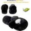 imageJOINFREE Womens Bedroom Slippers Comfort Four Season Classy Indoor Spa Slide ShoesCBlack