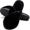 imageJOINFREE Womens Bedroom Slippers Comfort Four Season Classy Indoor Spa Slide ShoesCBlack