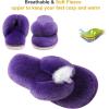 imageJOINFREE Womens Bedroom Slippers Comfort Four Season Classy Indoor Spa Slide ShoesDarkpurple