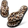 imageJOINFREE Womens Bedroom Slippers Comfort Four Season Classy Indoor Spa Slide ShoesABare Leopard