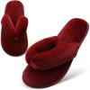 imageJOINFREE Womens Bedroom Slippers Comfort Four Season Classy Indoor Spa Slide ShoesBWine Red