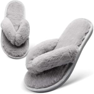 imageJOINFREE Womens Bedroom Slippers Comfort Four Season Classy Indoor Spa Slide ShoesADark Gray